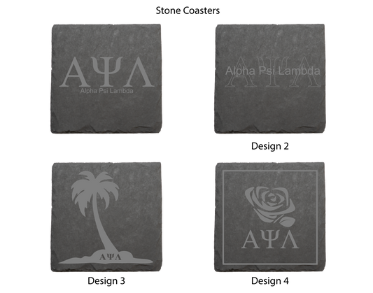 Alpha Psi Lambda Stone Coasters - 4-Pack