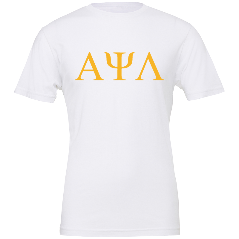 Alpha Psi Lambda Lettered Short Sleeve T-Shirts