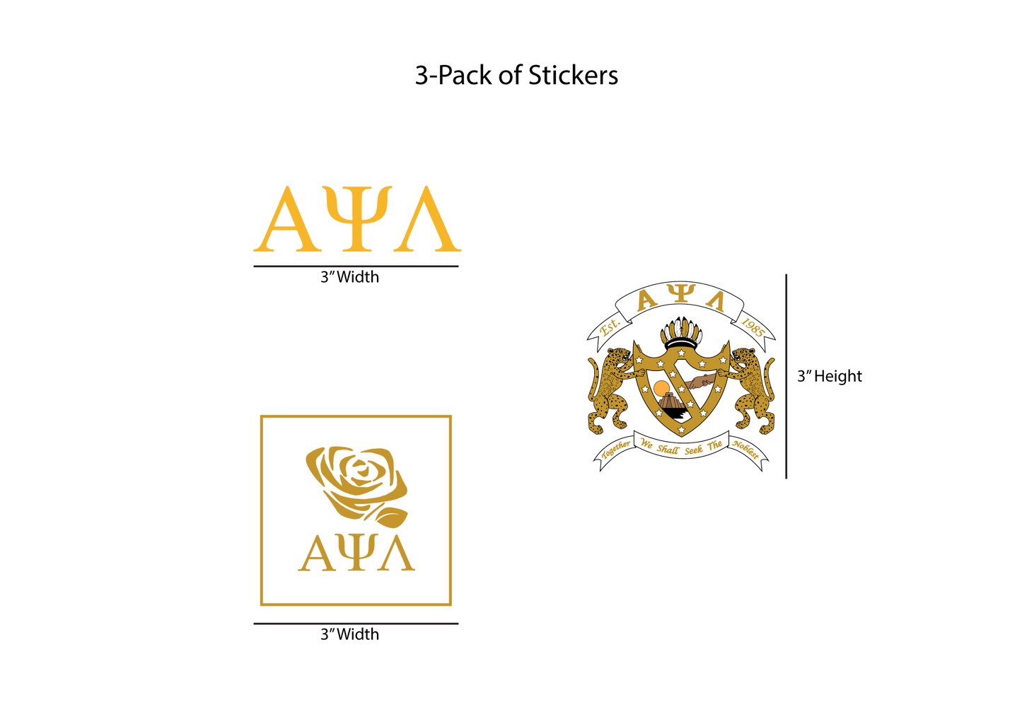 Alpha Psi Lambda Permanent Stickers