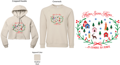 Alpha Sigma Alpha Christmas Village Crewneck