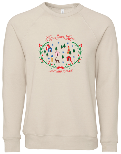 Alpha Sigma Alpha Christmas Village Crewneck