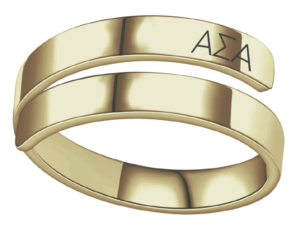 Alpha Sigma Alpha Lettered Rings