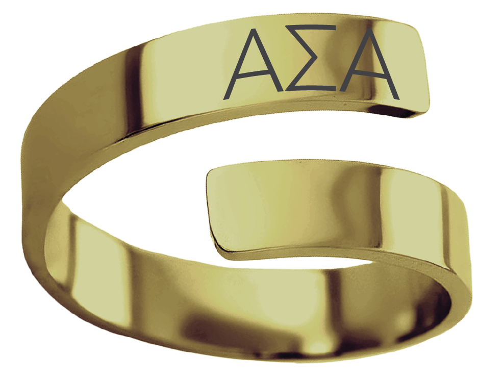 Alpha Sigma Alpha Lettered Rings