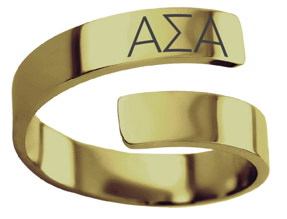 Alpha Sigma Alpha Lettered Rings