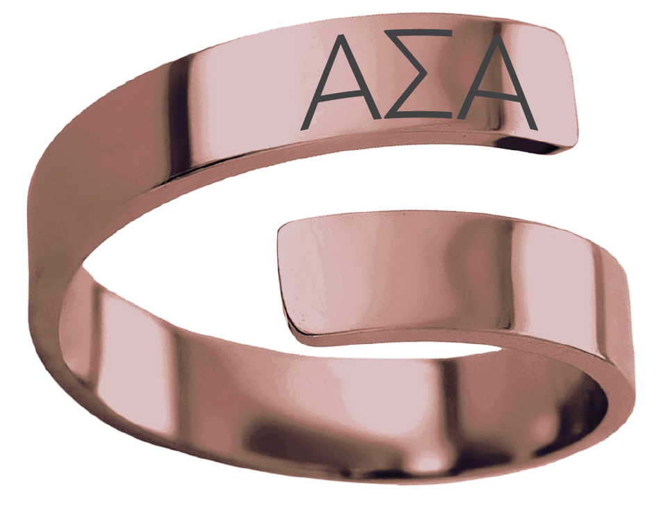 Alpha Sigma Alpha Lettered Rings