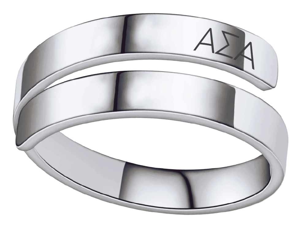 Alpha Sigma Alpha Lettered Rings