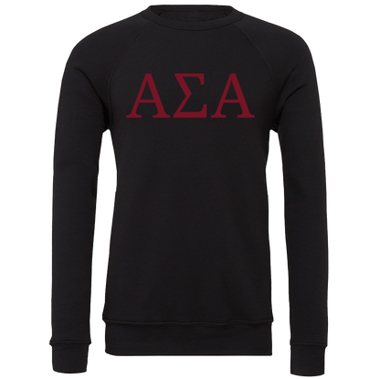 Alpha Sigma Alpha Lettered Crewneck Sweatshirts