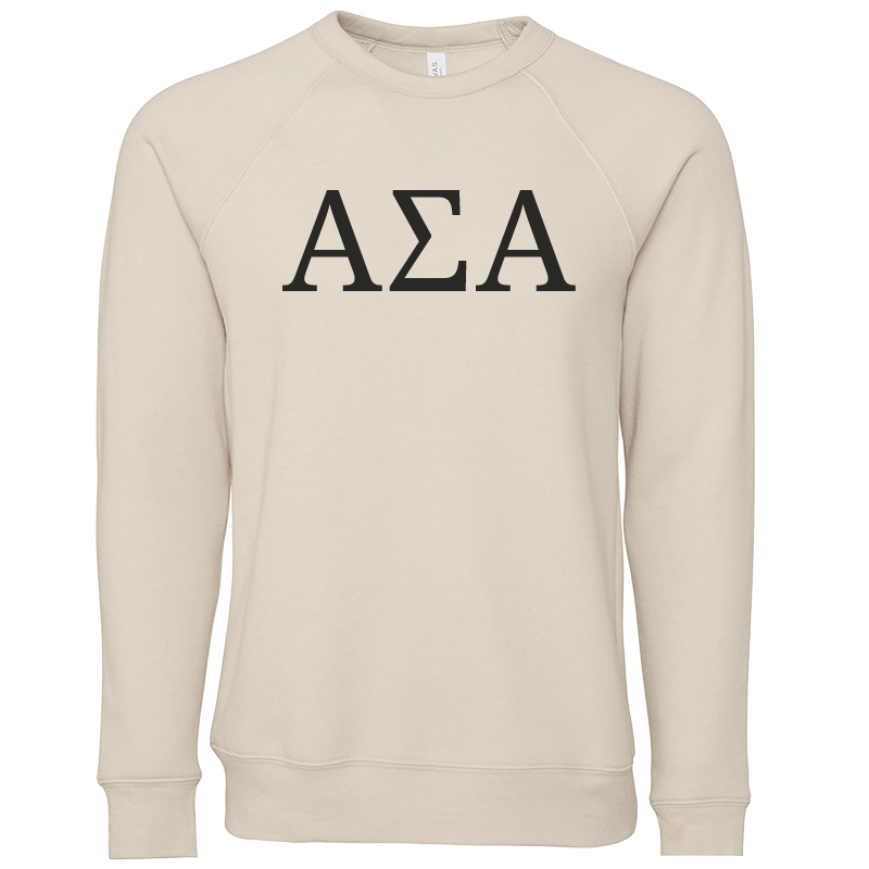 Alpha Sigma Alpha Lettered Crewneck Sweatshirts