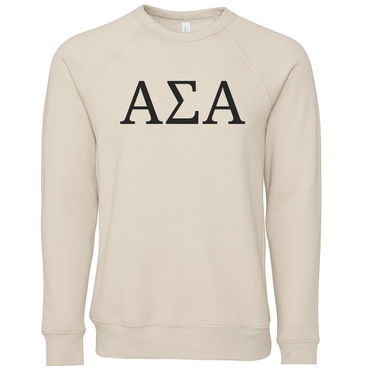 Alpha Sigma Alpha Lettered Crewneck Sweatshirts