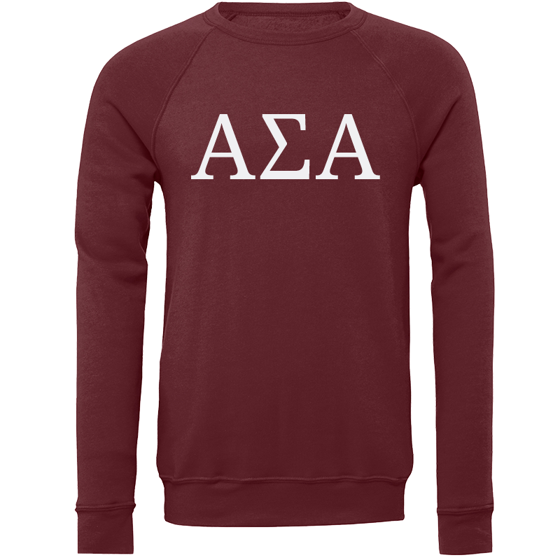 Alpha Sigma Alpha Lettered Crewneck Sweatshirts