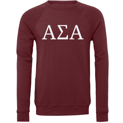 Alpha Sigma Alpha Lettered Crewneck Sweatshirts