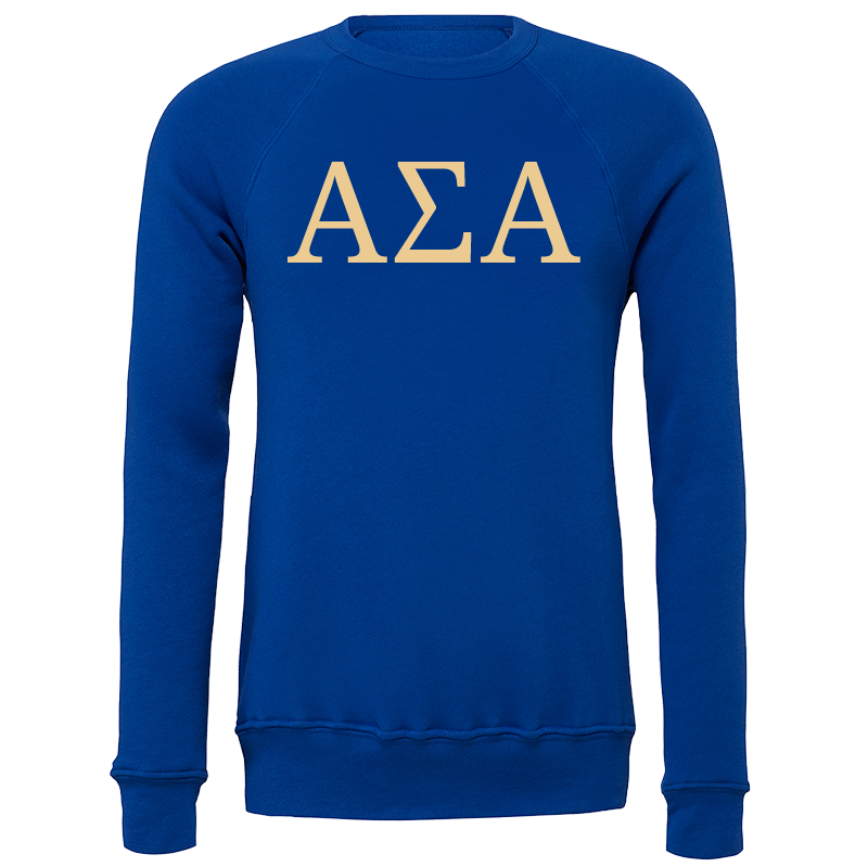 Alpha Sigma Alpha Lettered Crewneck Sweatshirts