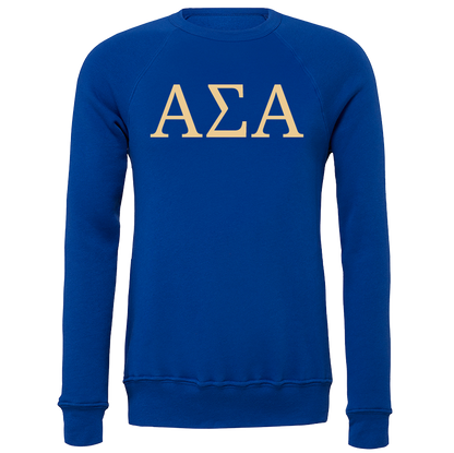 Alpha Sigma Alpha Lettered Crewneck Sweatshirts