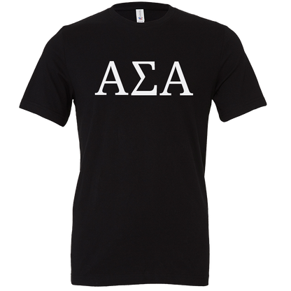 Alpha Sigma Alpha Lettered Short Sleeve T-Shirts