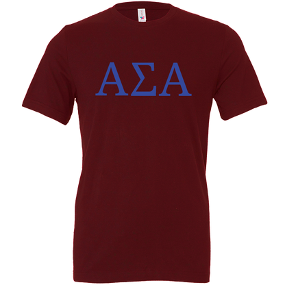 Alpha Sigma Alpha Lettered Short Sleeve T-Shirts