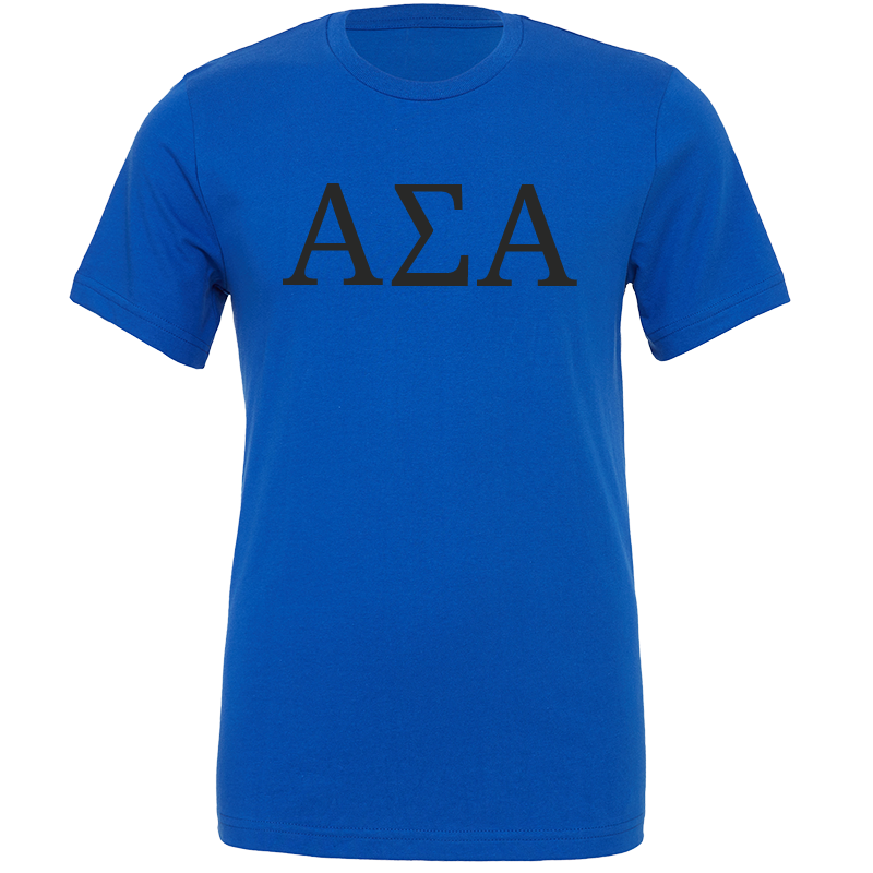 Alpha Sigma Alpha Lettered Short Sleeve T-Shirts