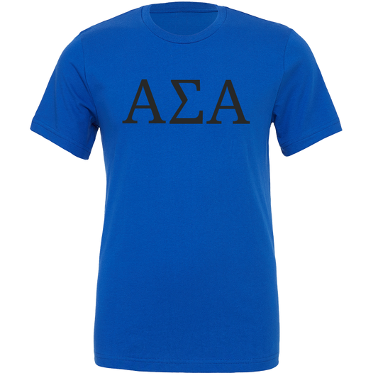 Alpha Sigma Alpha Lettered Short Sleeve T-Shirts