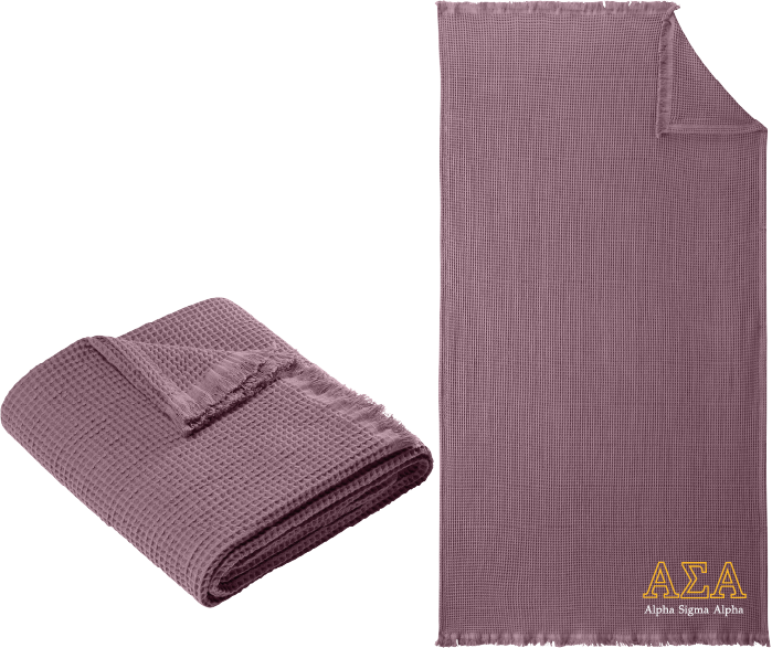 Alpha Sigma Alpha Letters and Name Blankets