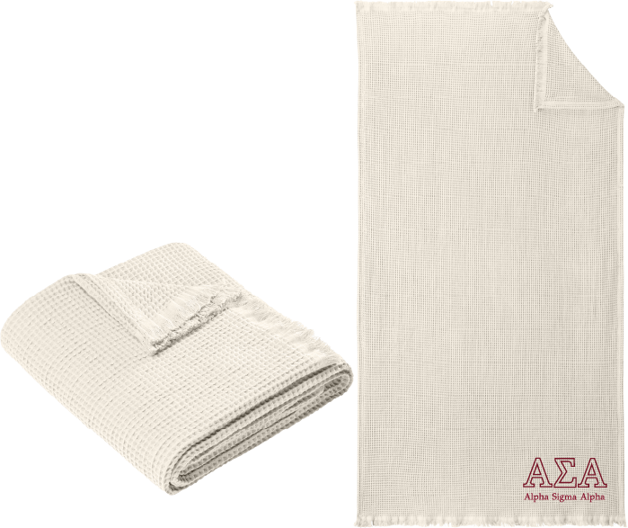 Alpha Sigma Alpha Letters and Name Blankets