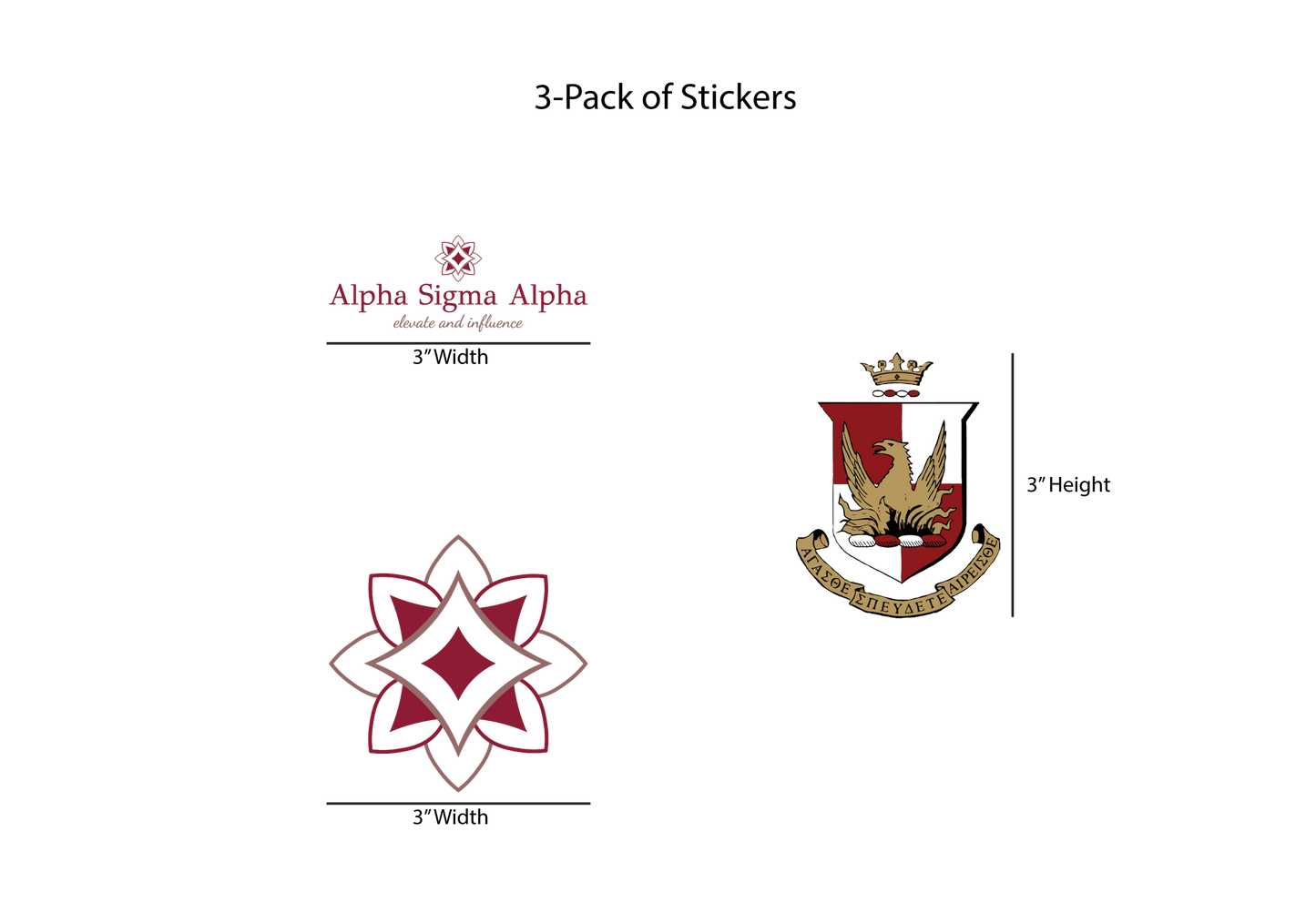 Alpha Sigma Alpha Permanent Stickers