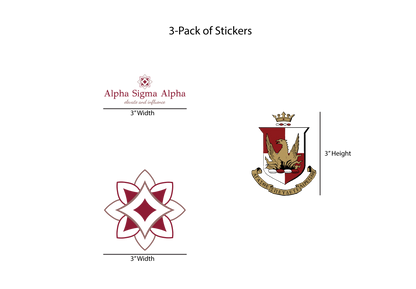 Alpha Sigma Alpha Permanent Stickers