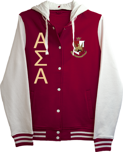 Alpha Sigma Alpha Varsity Hooded Sweatshirt