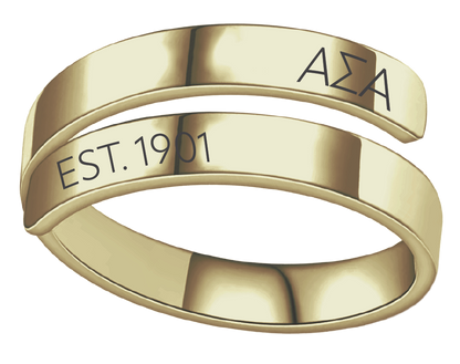 Alpha Sigma Alpha Year and Letters Rings