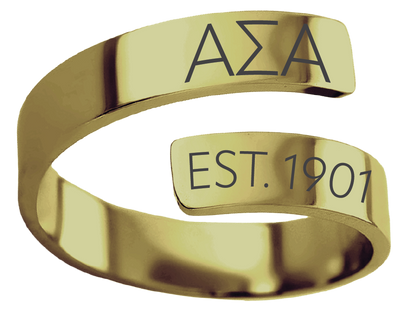 Alpha Sigma Alpha Year and Letters Rings