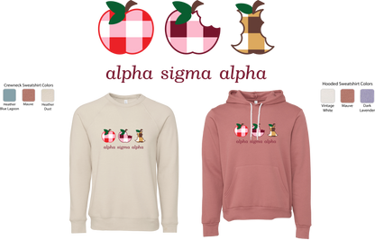 Alpha Sigma Alpha Apple Evolution Crewneck