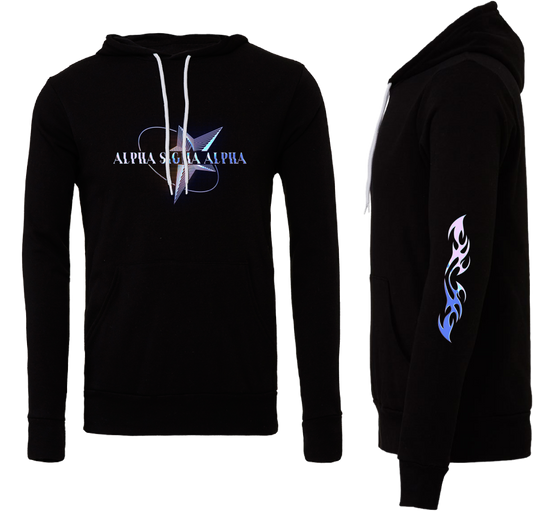 Alpha Sigma Alpha Pink Chrome Graphic Hoodie