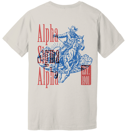 Alpha Sigma Alpha Cowboy Graphic T-Shirt