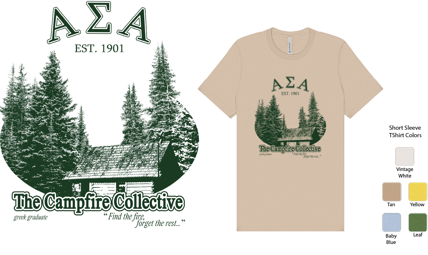 Alpha Sigma Alpha Forest Graphic T-Shirt