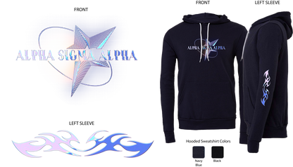 Alpha Sigma Alpha Pink Chrome Graphic Hoodie