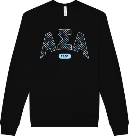 Alpha Sigma Alpha Varsity Polka Dot Crewneck