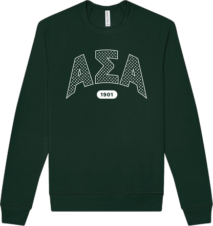 Alpha Sigma Alpha Varsity Polka Dot Crewneck