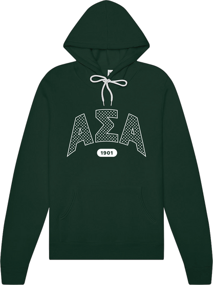 Alpha Sigma Alpha Varsity Polka Dot Hoodie