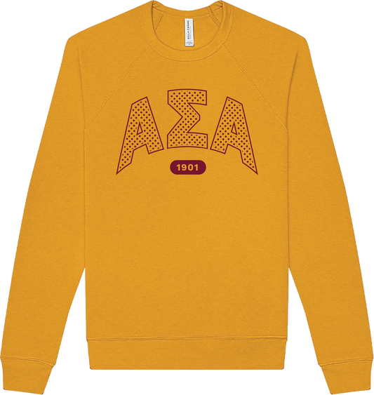 Alpha Sigma Alpha Varsity Polka Dot Crewneck
