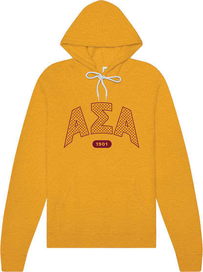 Alpha Sigma Alpha Varsity Polka Dot Hoodie