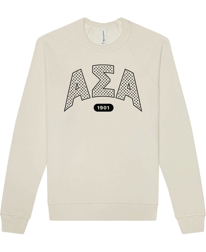 Alpha Sigma Alpha Varsity Polka Dot Crewneck