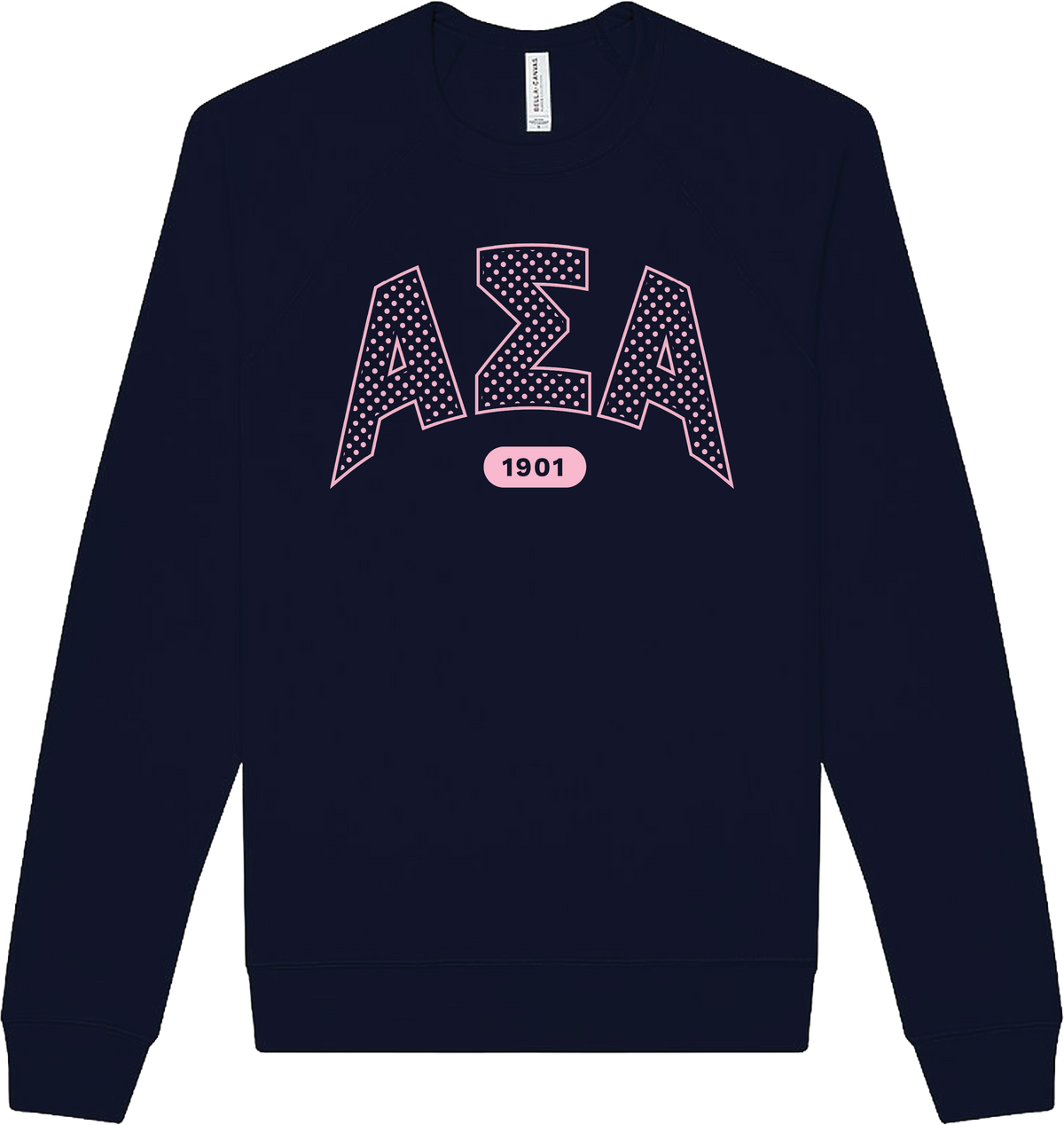 Alpha Sigma Alpha Varsity Polka Dot Crewneck