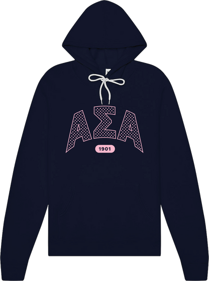 Alpha Sigma Alpha Varsity Polka Dot Hoodie