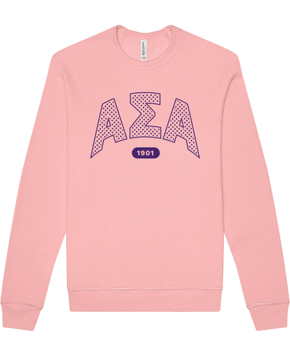 Alpha Sigma Alpha Varsity Polka Dot Crewneck