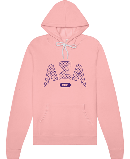 Alpha Sigma Alpha Varsity Polka Dot Hoodie