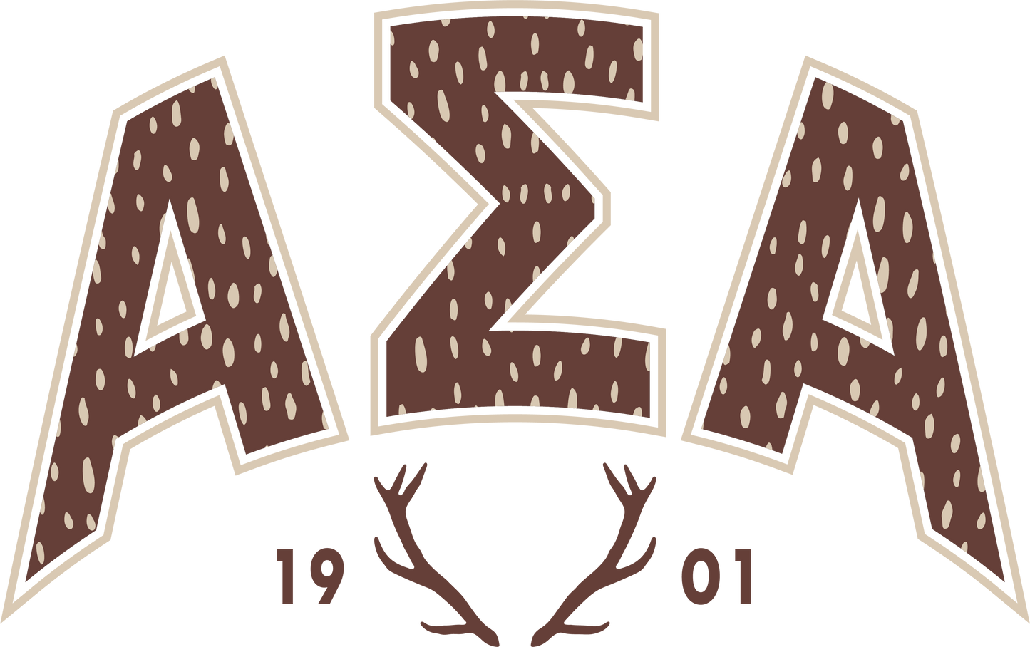 Alpha Sigma Alpha Fawn Print Varsity Hoodie