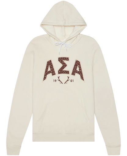 Alpha Sigma Alpha Fawn Print Varsity Hoodie