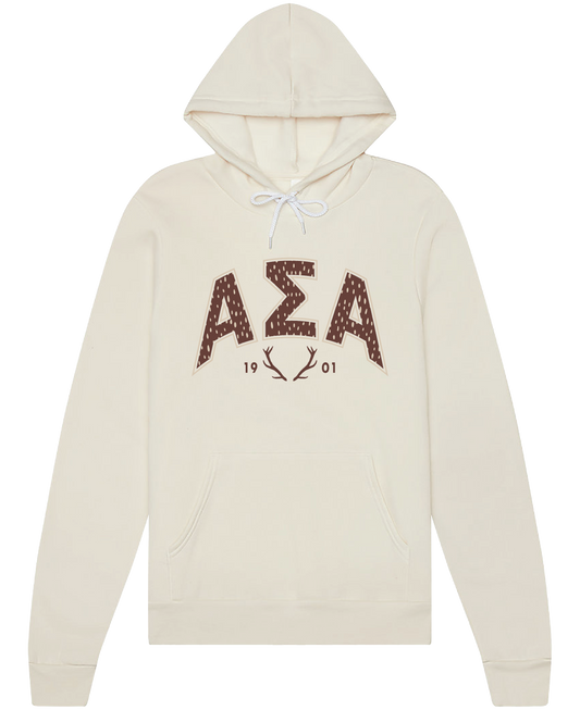 Alpha Sigma Alpha Fawn Print Varsity Hoodie