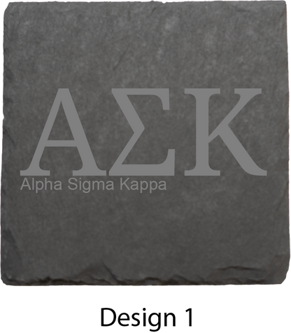 Alpha Sigma Kappa Stone Coasters - 4-Pack