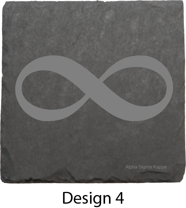 Alpha Sigma Kappa Stone Coasters - 4-Pack