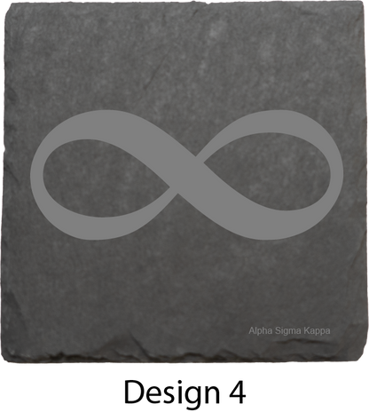 Alpha Sigma Kappa Stone Coasters - 4-Pack