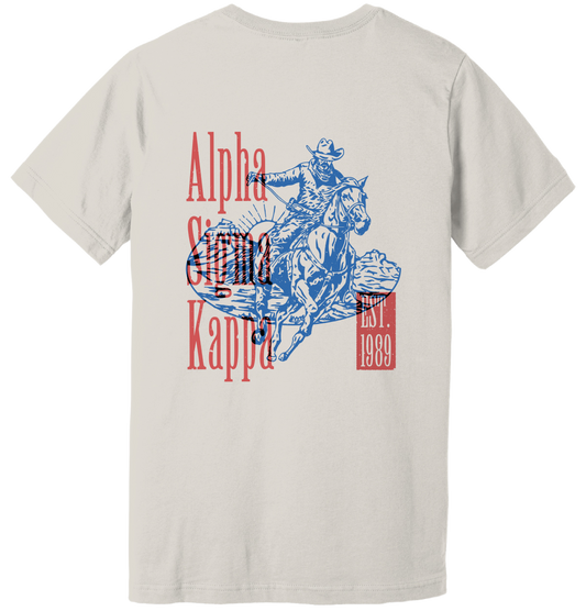 Alpha Sigma Kappa Cowboy Graphic T-Shirt
